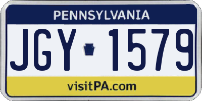 PA license plate JGY1579