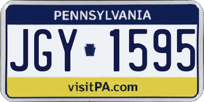 PA license plate JGY1595