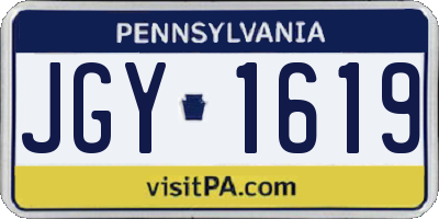 PA license plate JGY1619