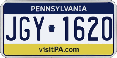 PA license plate JGY1620