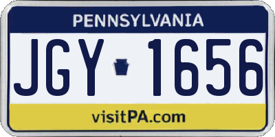 PA license plate JGY1656