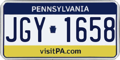 PA license plate JGY1658