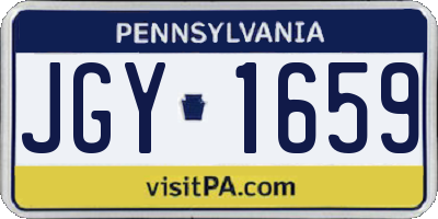PA license plate JGY1659