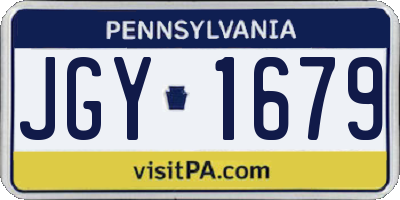PA license plate JGY1679