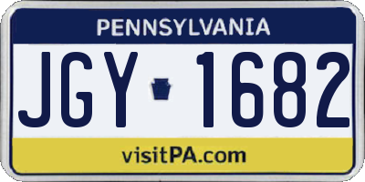 PA license plate JGY1682