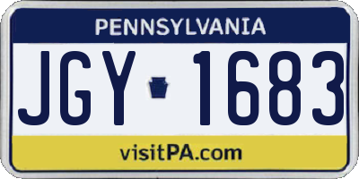 PA license plate JGY1683