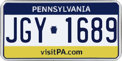 PA license plate JGY1689