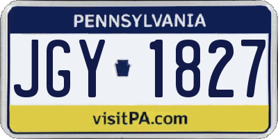 PA license plate JGY1827