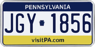PA license plate JGY1856