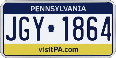 PA license plate JGY1864