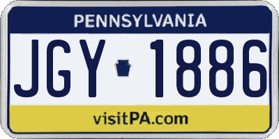PA license plate JGY1886