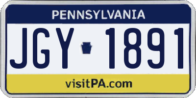 PA license plate JGY1891