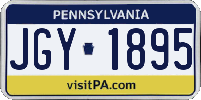 PA license plate JGY1895