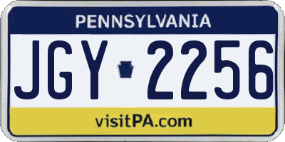 PA license plate JGY2256