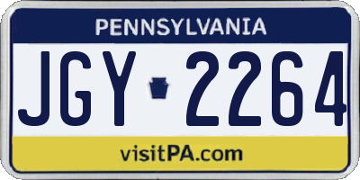 PA license plate JGY2264
