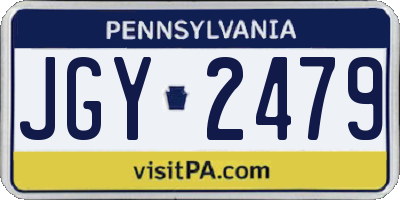 PA license plate JGY2479