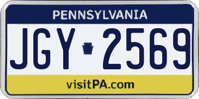 PA license plate JGY2569