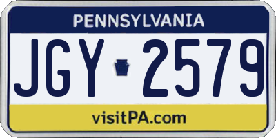 PA license plate JGY2579