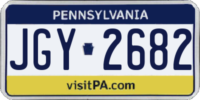 PA license plate JGY2682