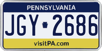 PA license plate JGY2686