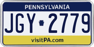 PA license plate JGY2779