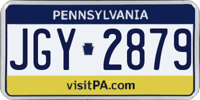 PA license plate JGY2879