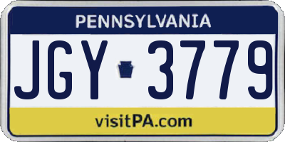 PA license plate JGY3779