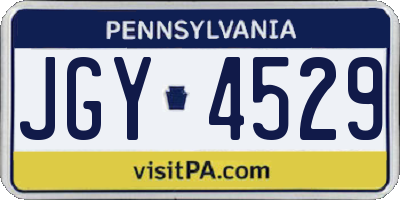 PA license plate JGY4529