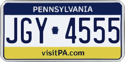 PA license plate JGY4555