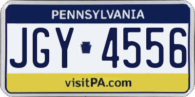PA license plate JGY4556