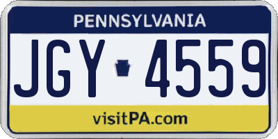 PA license plate JGY4559