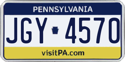 PA license plate JGY4570