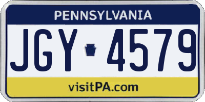 PA license plate JGY4579