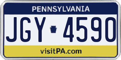 PA license plate JGY4590