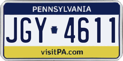 PA license plate JGY4611