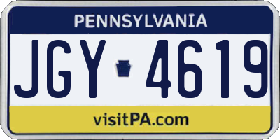 PA license plate JGY4619