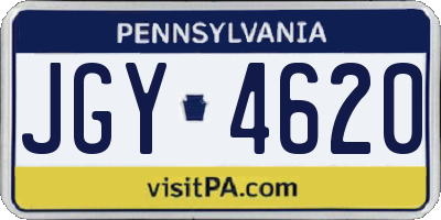 PA license plate JGY4620