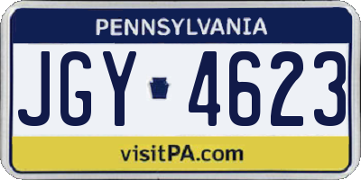 PA license plate JGY4623