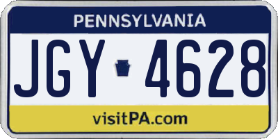 PA license plate JGY4628