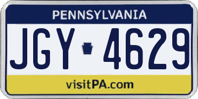 PA license plate JGY4629