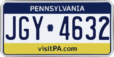 PA license plate JGY4632