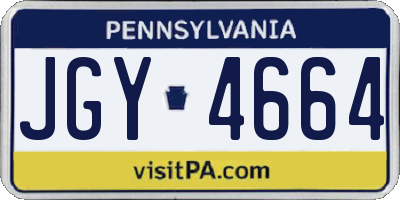 PA license plate JGY4664