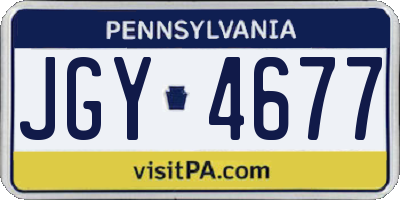 PA license plate JGY4677