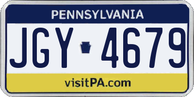 PA license plate JGY4679