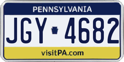 PA license plate JGY4682