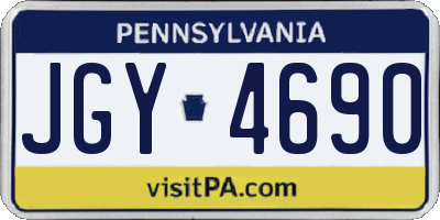 PA license plate JGY4690