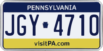 PA license plate JGY4710
