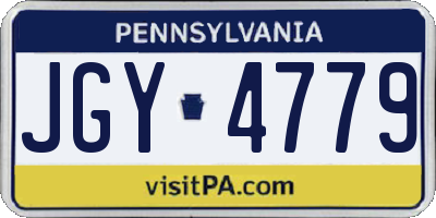 PA license plate JGY4779