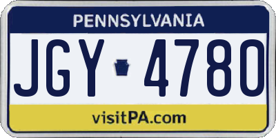 PA license plate JGY4780
