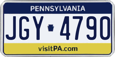 PA license plate JGY4790